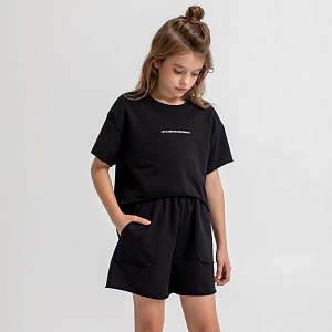 Костюм с шортами MIZA, черный